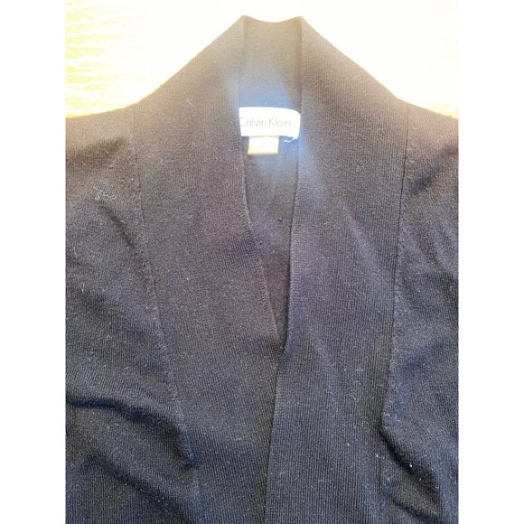 Calvin Klein Womens Black Open Front Cardigan Sweater Size Small - Picture 2 of 3